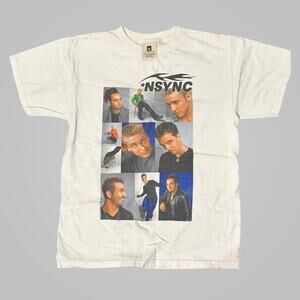 Vintage 90s 1999 NSYNC T-Shirt Medium Winterland Double Sided Y2K Boy Band Tee
